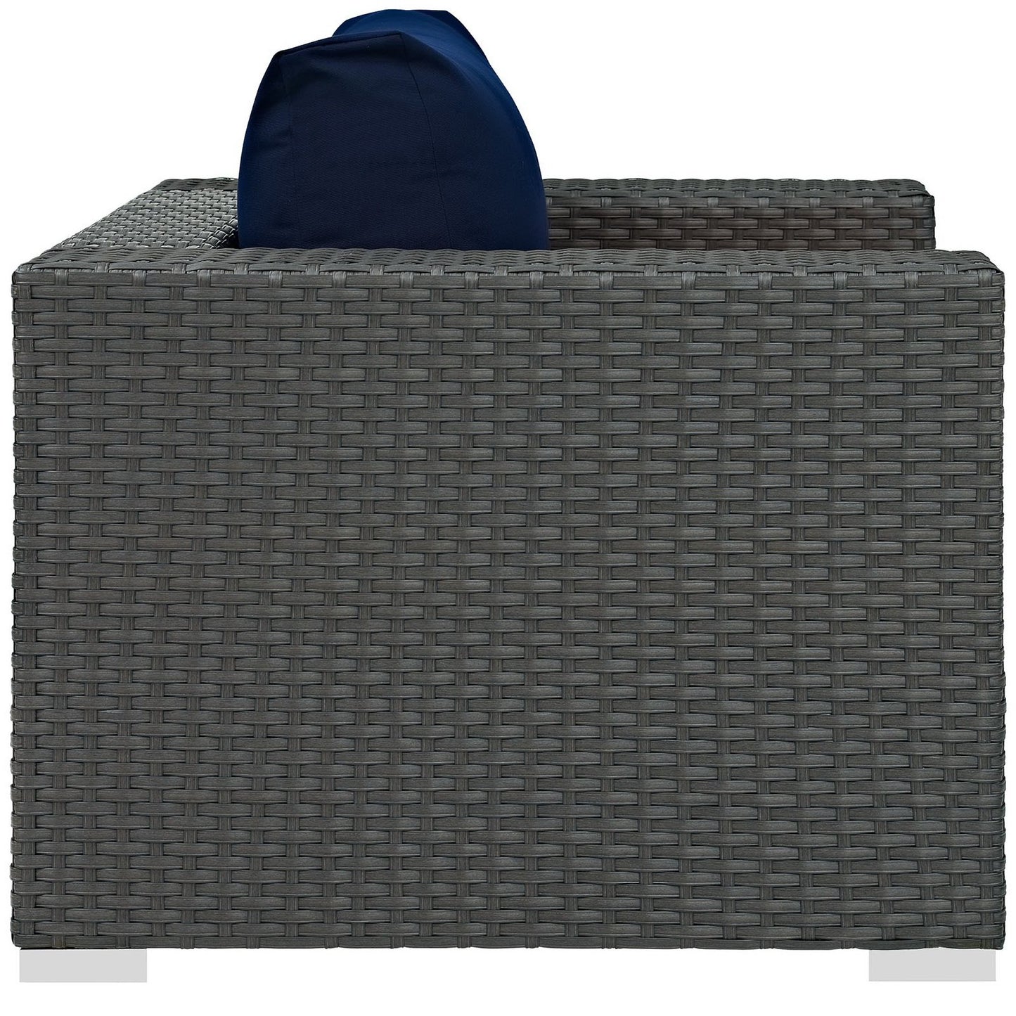 Modway - Sojourn Outdoor Patio Sunbrella? Armchair by Modway  Outdoor Furniture Sofa Sectionals Blue - EEI-1850-CHC-NAV