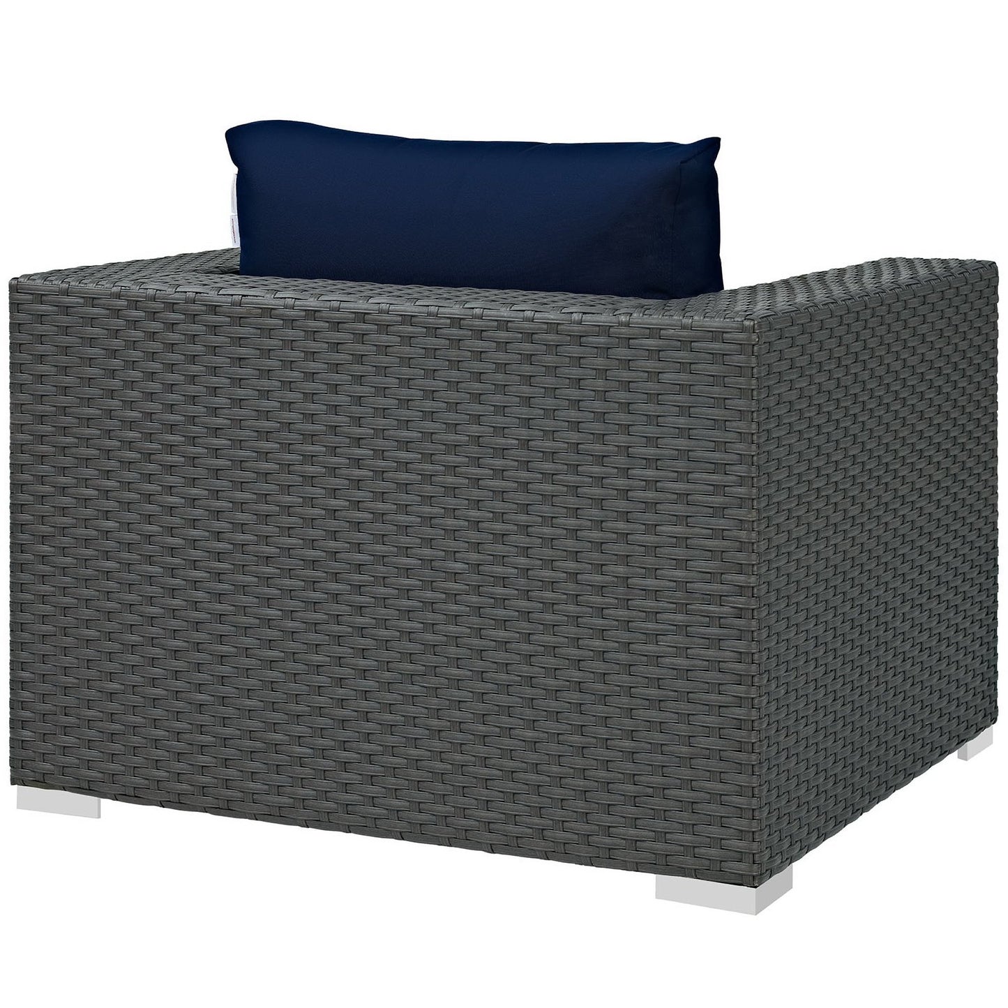 Modway - Sojourn Outdoor Patio Sunbrella? Armchair by Modway  Outdoor Furniture Sofa Sectionals Blue - EEI-1850-CHC-NAV