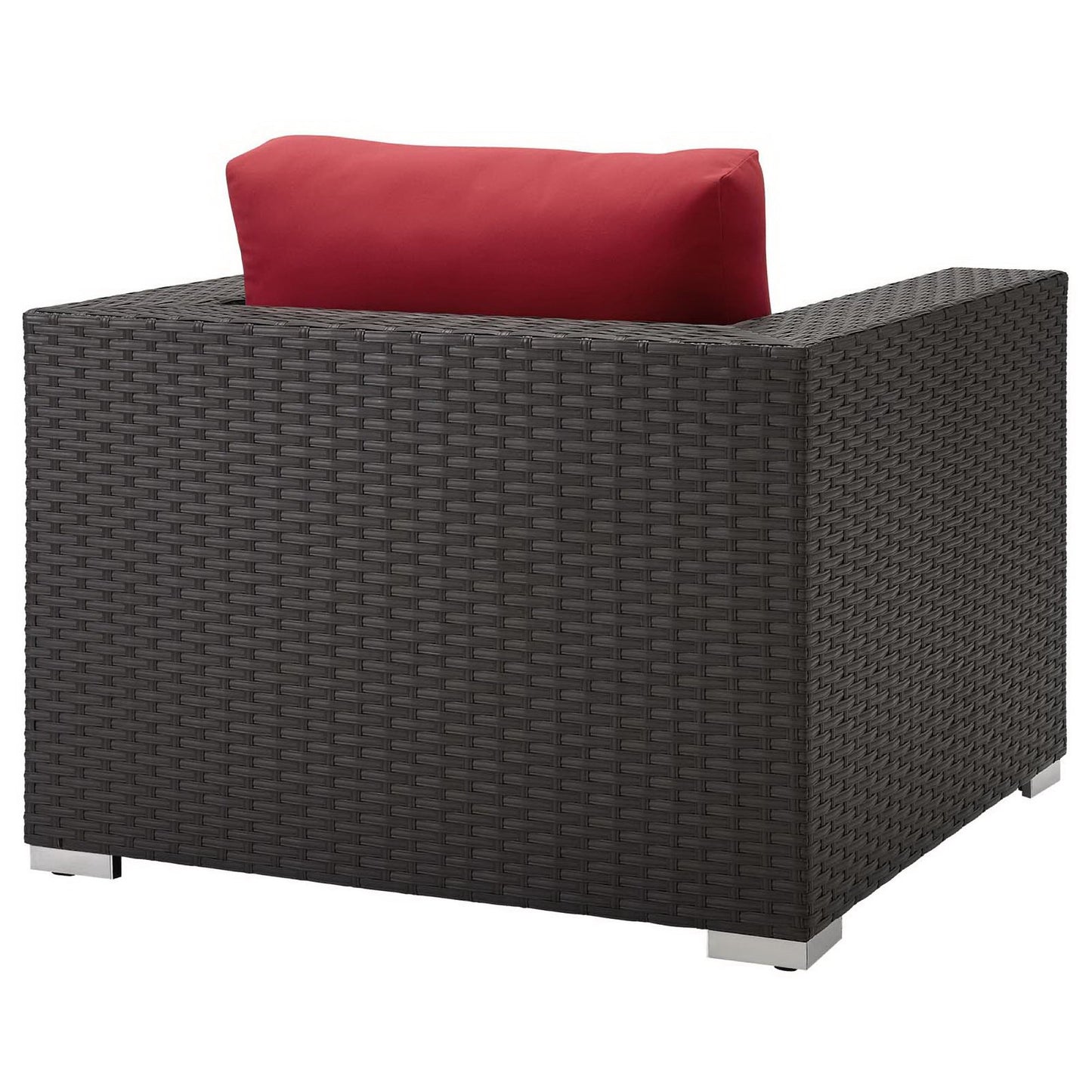 Modway - Sojourn Outdoor Patio Sunbrella? Armchair by Modway  Outdoor Furniture Sofa Sectionals Red - EEI-1850-CHC-RED