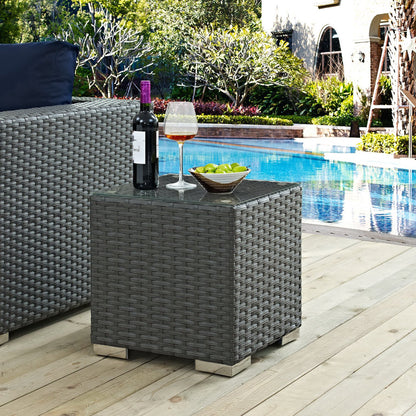 Modway Outlet Sojourn Outdoor Patio Side Table by Modway  Outdoor Furniture Furniture Chocolate - EEI-1853-CHC