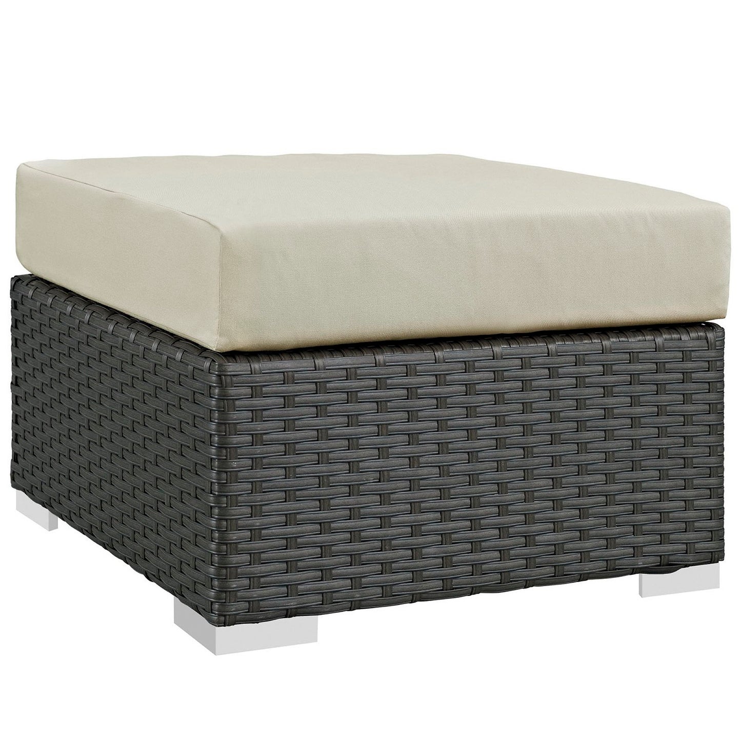 Modway - Sojourn Outdoor Patio Sunbrella? Ottoman by Modway  Outdoor Furniture Sofa Sectionals Brown - EEI-1855-CHC-BEI