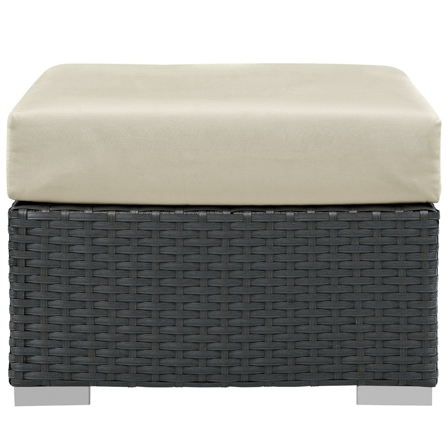 Modway - Sojourn Outdoor Patio Sunbrella? Ottoman by Modway  Outdoor Furniture Sofa Sectionals Brown - EEI-1855-CHC-BEI