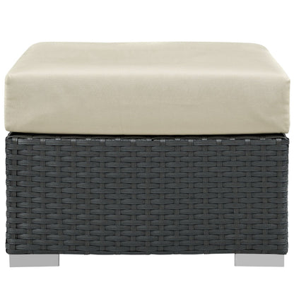 Modway - Sojourn Outdoor Patio Sunbrella? Ottoman by Modway  Outdoor Furniture Sofa Sectionals Brown - EEI-1855-CHC-BEI