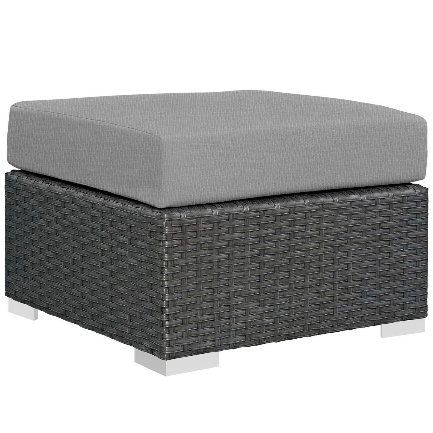 Modway Outlet Sojourn Outdoor Patio Sunbrella? Ottoman by Modway  Outdoor Furniture Furniture Canvas Gray - EEI-1855-CHC-GRY