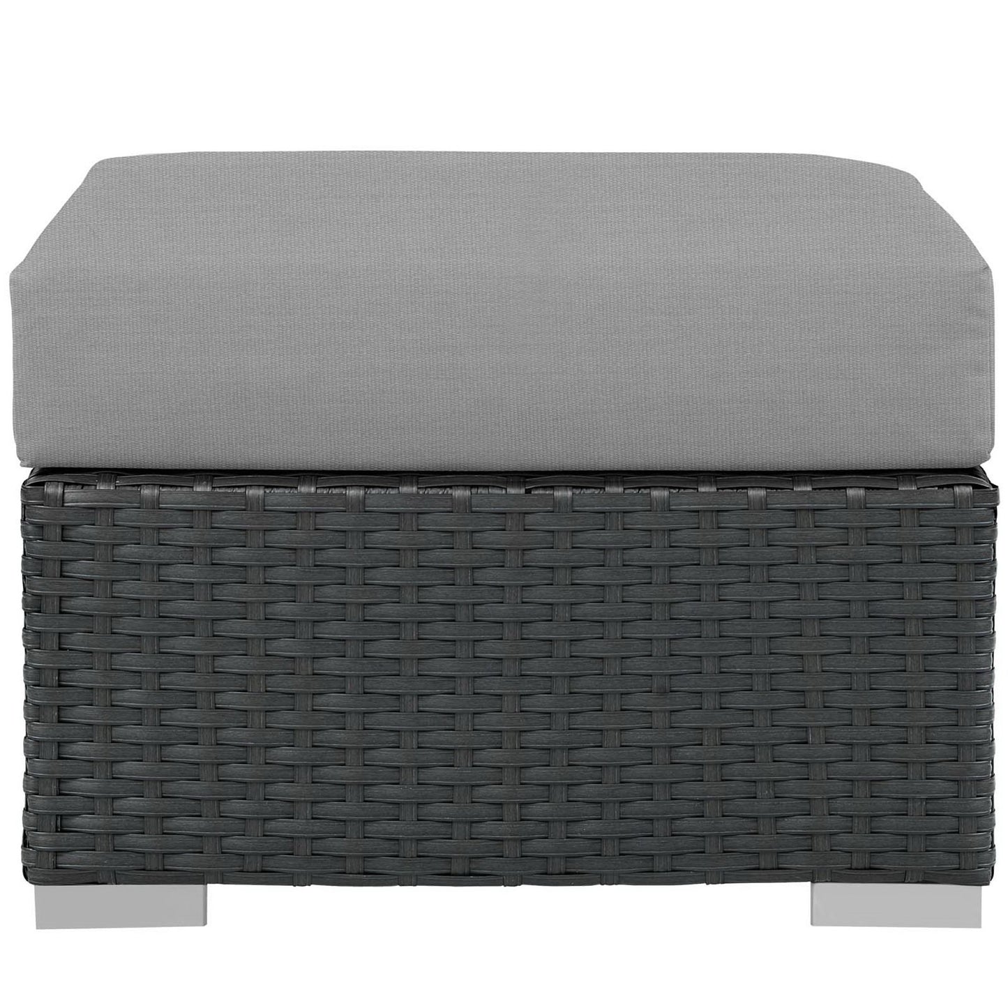 Modway Outlet Sojourn Outdoor Patio Sunbrella? Ottoman by Modway  Outdoor Furniture Furniture Canvas Gray - EEI-1855-CHC-GRY