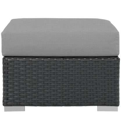 Modway Outlet Sojourn Outdoor Patio Sunbrella? Ottoman by Modway  Outdoor Furniture Furniture Canvas Gray - EEI-1855-CHC-GRY
