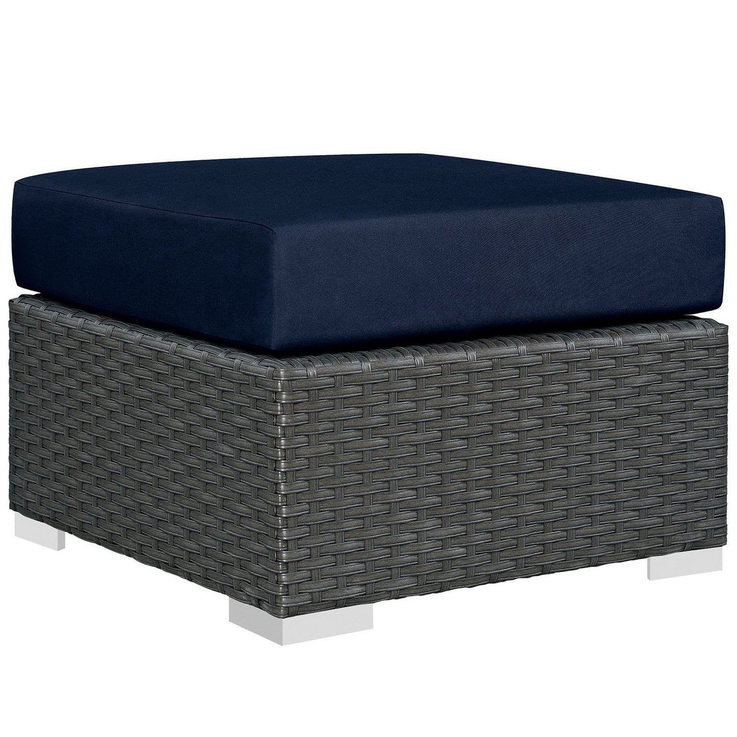 Modway - Sojourn Outdoor Patio Sunbrella? Ottoman by Modway  Outdoor Furniture Sofa Sectionals Blue - EEI-1855-CHC-NAV