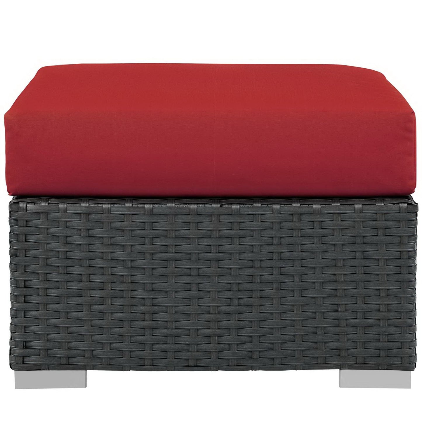 Modway Outlet Sojourn Outdoor Patio Sunbrella? Ottoman by Modway  Outdoor Furniture Furniture Canvas Red - EEI-1855-CHC-RED