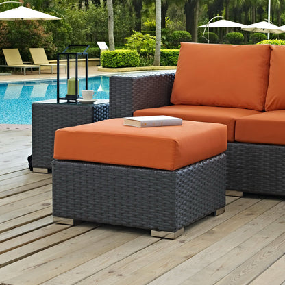 Modway Outlet Sojourn Outdoor Patio Sunbrella? Ottoman by Modway  Outdoor Furniture Furniture Canvas Tuscan - EEI-1855-CHC-TUS