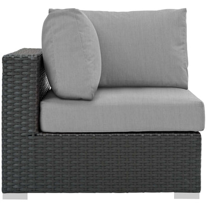 Modway Outlet Sojourn Outdoor Patio Sunbrella? Corner by Modway  Outdoor Furniture Furniture Canvas Gray - EEI-1856-CHC-GRY