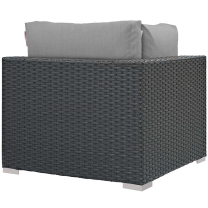 Modway Outlet Sojourn Outdoor Patio Sunbrella? Corner by Modway  Outdoor Furniture Furniture Canvas Gray - EEI-1856-CHC-GRY