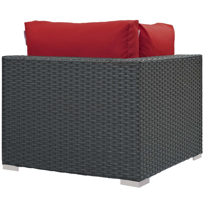 Modway Outlet Sojourn Outdoor Patio Sunbrella? Corner by Modway  Outdoor Furniture Furniture Canvas Red - EEI-1856-CHC-RED