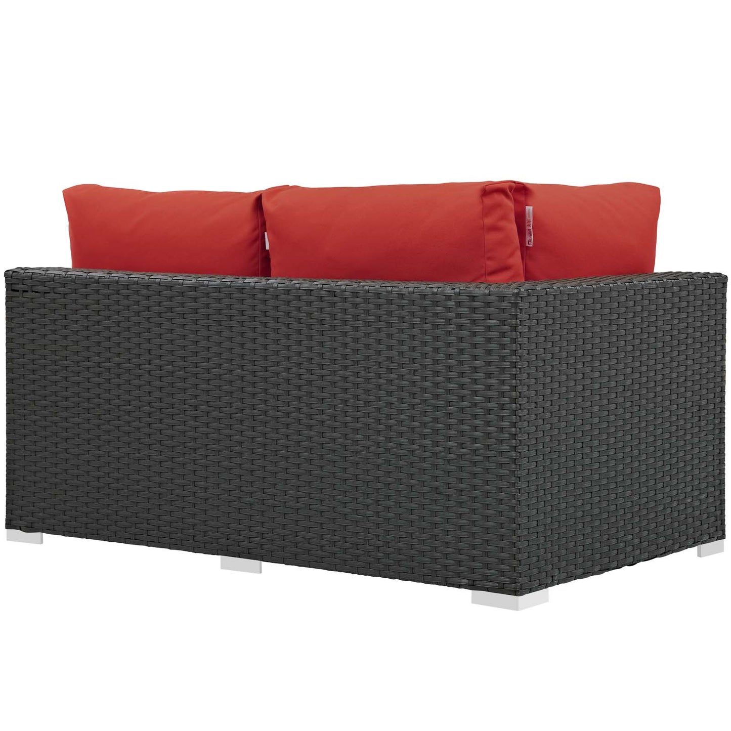 Modway Outlet Sojourn Outdoor Patio Sunbrella? Left Arm Loveseat by Modway  Outdoor Furniture Furniture Canvas Red - EEI-1858-CHC-RED