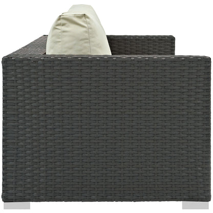 Modway Outlet Sojourn Outdoor Patio Sunbrella? Sofa by Modway  Outdoor Furniture Furniture Canvas Antique Beige - EEI-1860-CHC-BEI