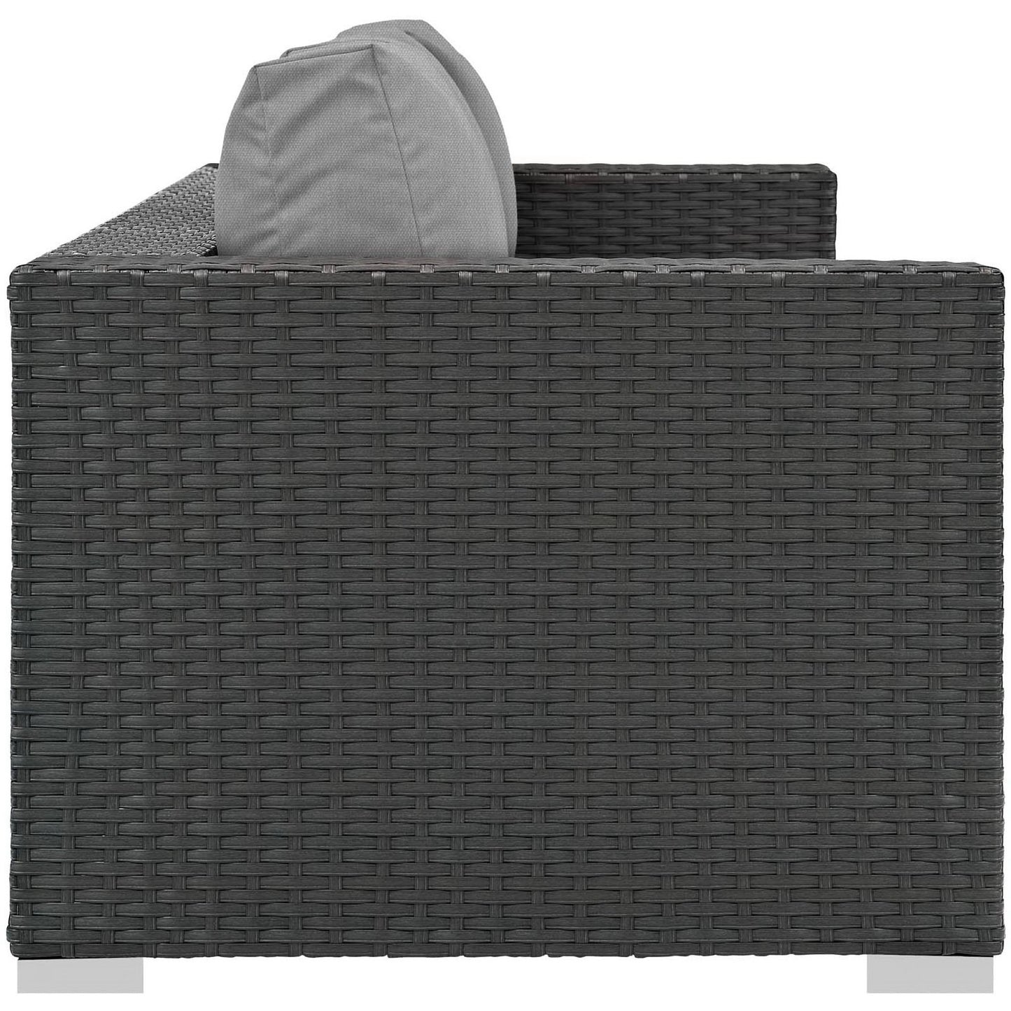 Modway Outlet Sojourn Outdoor Patio Sunbrella? Sofa by Modway  Outdoor Furniture Furniture Canvas Gray - EEI-1860-CHC-GRY