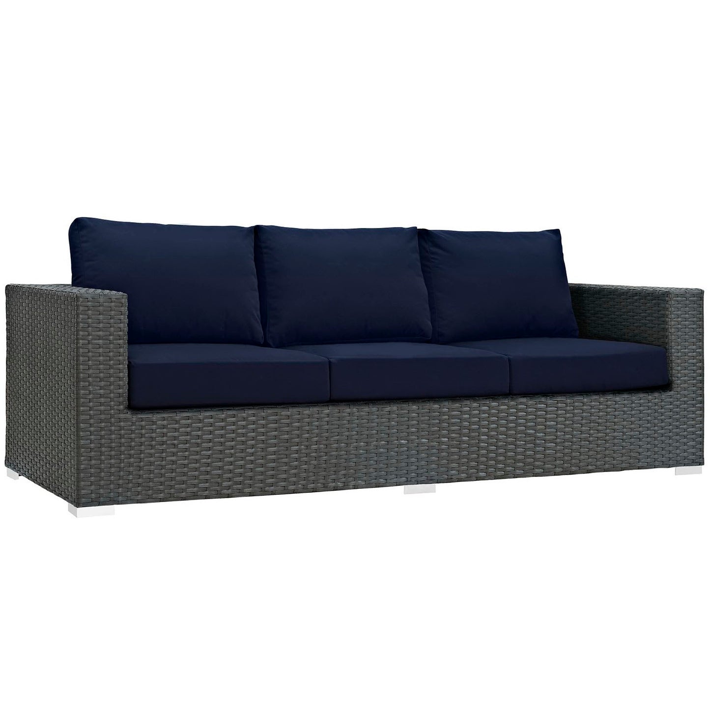 Modway - Sojourn Outdoor Patio Sunbrella? Sofa by Modway  Outdoor Furniture Sofa Sectionals Blue - EEI-1860-CHC-NAV