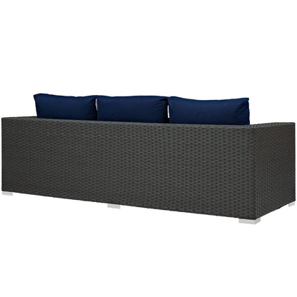 Modway - Sojourn Outdoor Patio Sunbrella? Sofa by Modway  Outdoor Furniture Sofa Sectionals Blue - EEI-1860-CHC-NAV