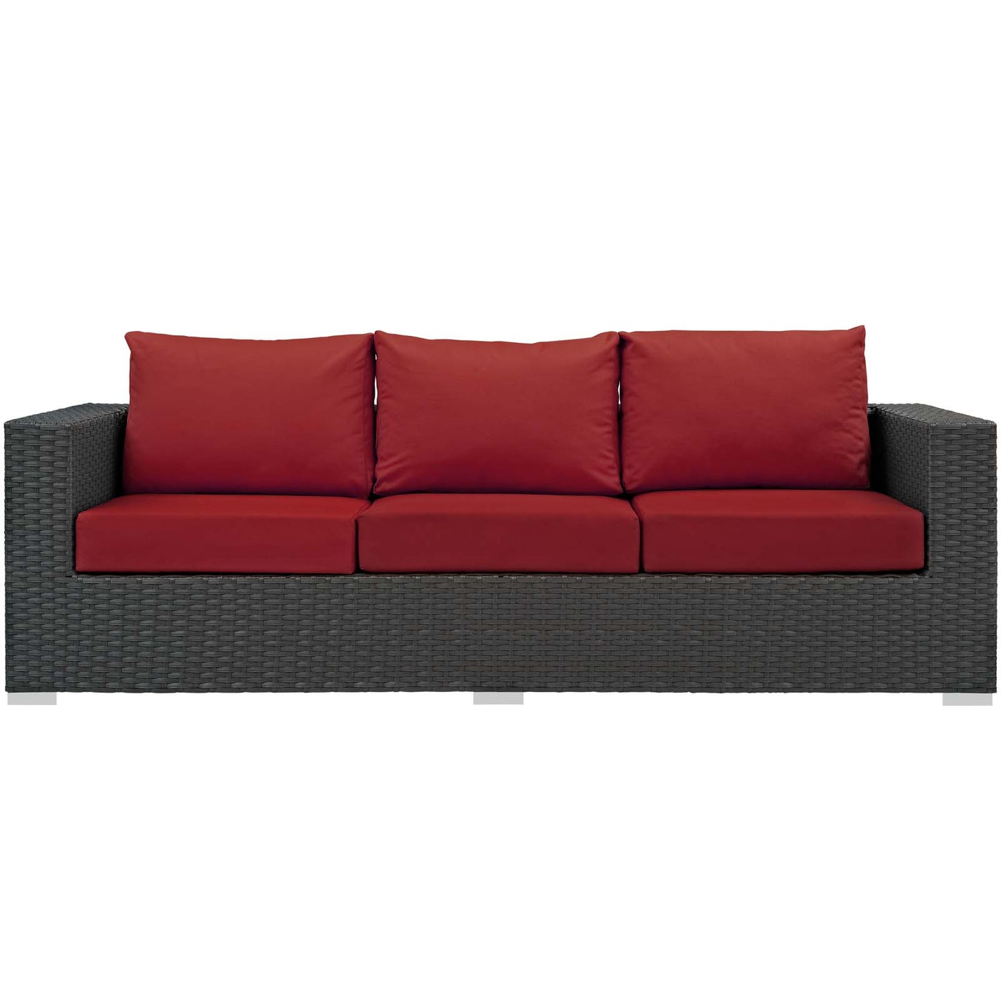 Modway Outlet Sojourn Outdoor Patio Sunbrella? Sofa by Modway  Outdoor Furniture Furniture Canvas Red - EEI-1860-CHC-RED