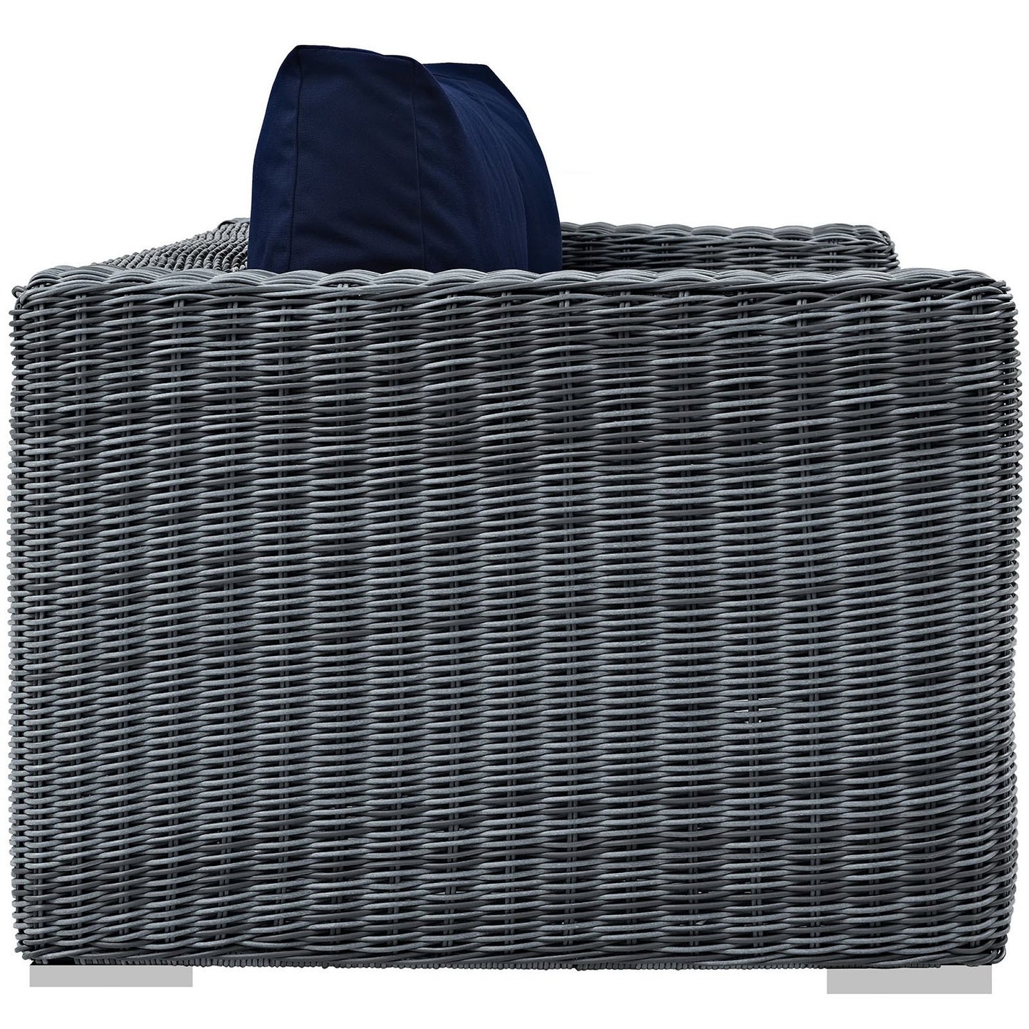 Modway Outlet Summon Outdoor Patio Sunbrella? Loveseat by Modway  Outdoor Furniture Furniture Canvas Navy - EEI-1865-GRY-NAV