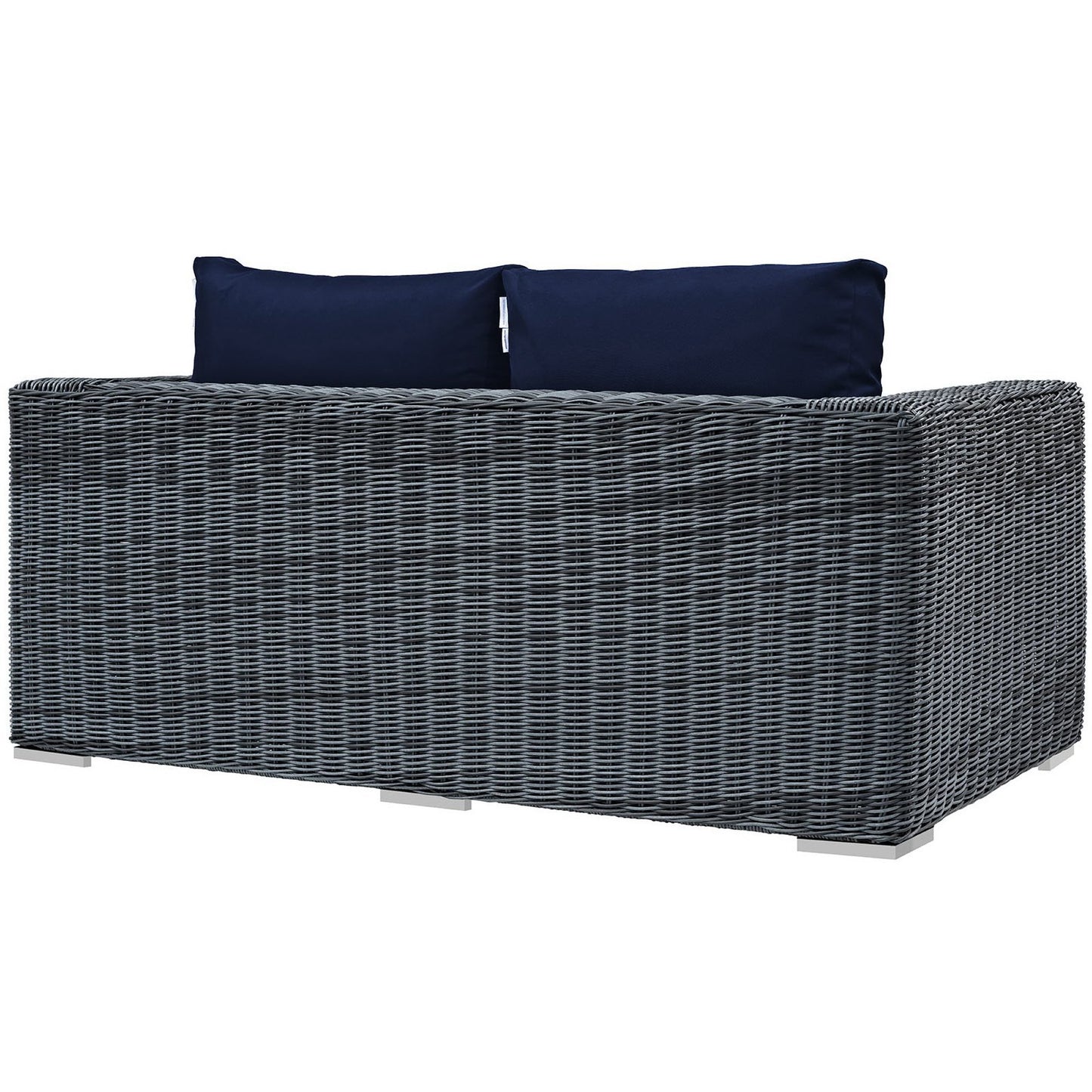 Modway Outlet Summon Outdoor Patio Sunbrella? Loveseat by Modway  Outdoor Furniture Furniture Canvas Navy - EEI-1865-GRY-NAV