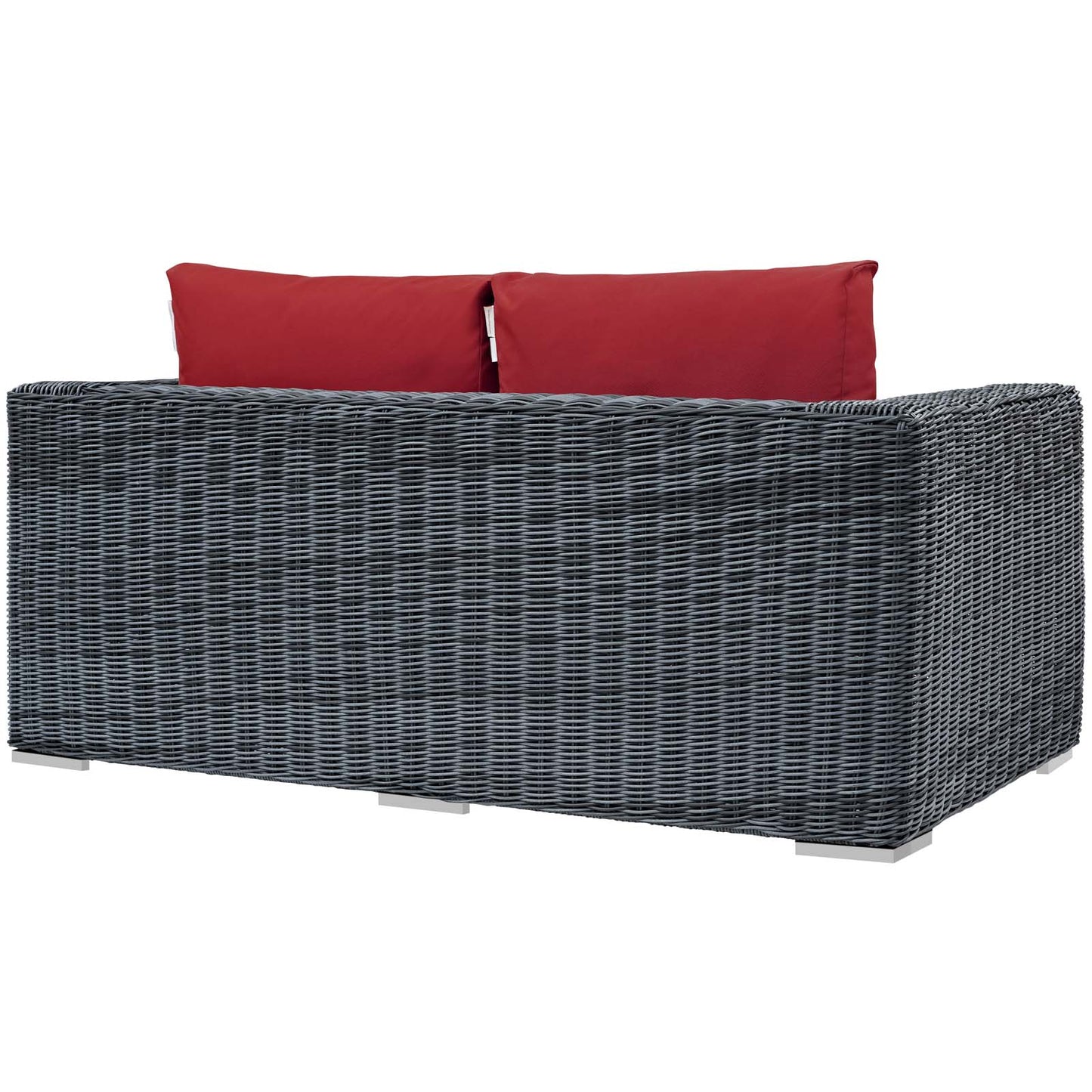 Modway Outlet Summon Outdoor Patio Sunbrella? Loveseat by Modway  Outdoor Furniture Furniture Canvas Red - EEI-1865-GRY-RED