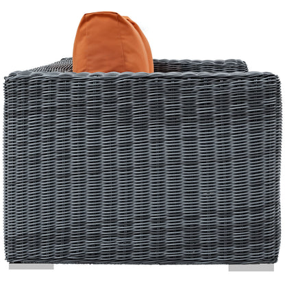 Modway Outlet Summon Outdoor Patio Sunbrella? Loveseat by Modway  Outdoor Furniture Furniture Canvas Tuscan - EEI-1865-GRY-TUS