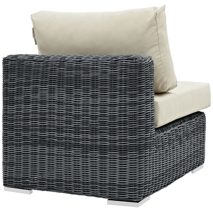 Modway Outlet Summon Outdoor Patio Sunbrella? Armless by Modway  Outdoor Furniture Furniture Canvas Antique Beige - EEI-1868-GRY-BEI