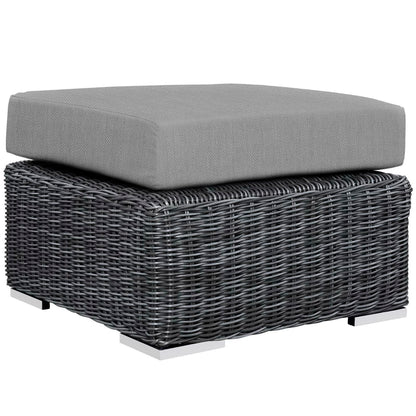 Modway Outlet Summon Outdoor Patio Sunbrella? Ottoman by Modway  Outdoor Furniture Furniture Canvas Gray - EEI-1869-GRY-GRY
