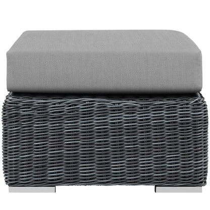 Modway Outlet Summon Outdoor Patio Sunbrella? Ottoman by Modway  Outdoor Furniture Furniture Canvas Gray - EEI-1869-GRY-GRY