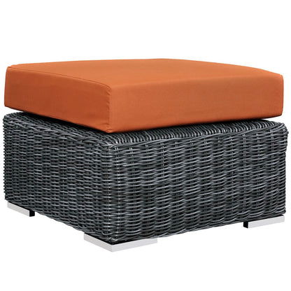 Modway Outlet Summon Outdoor Patio Sunbrella? Ottoman by Modway  Outdoor Furniture Furniture Canvas Tuscan - EEI-1869-GRY-TUS