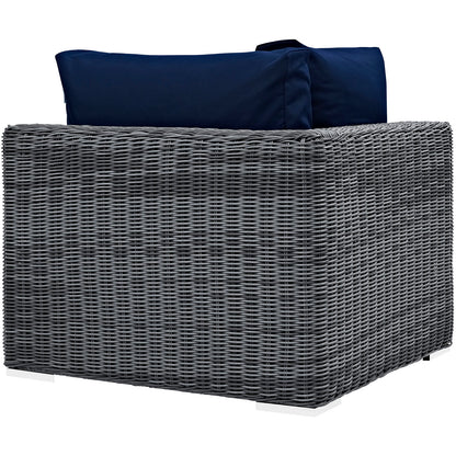 Modway Outlet Summon Outdoor Patio Sunbrella? Corner by Modway  Outdoor Furniture Furniture Canvas Navy - EEI-1870-GRY-NAV