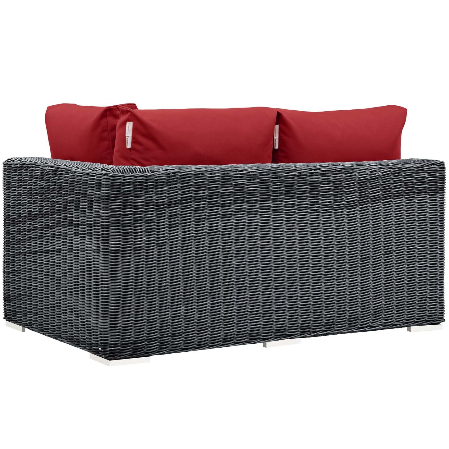 Modway Outlet Summon Outdoor Patio Sunbrella? Right Arm Loveseat by Modway  Outdoor Furniture Furniture Canvas Red - EEI-1871-GRY-RED