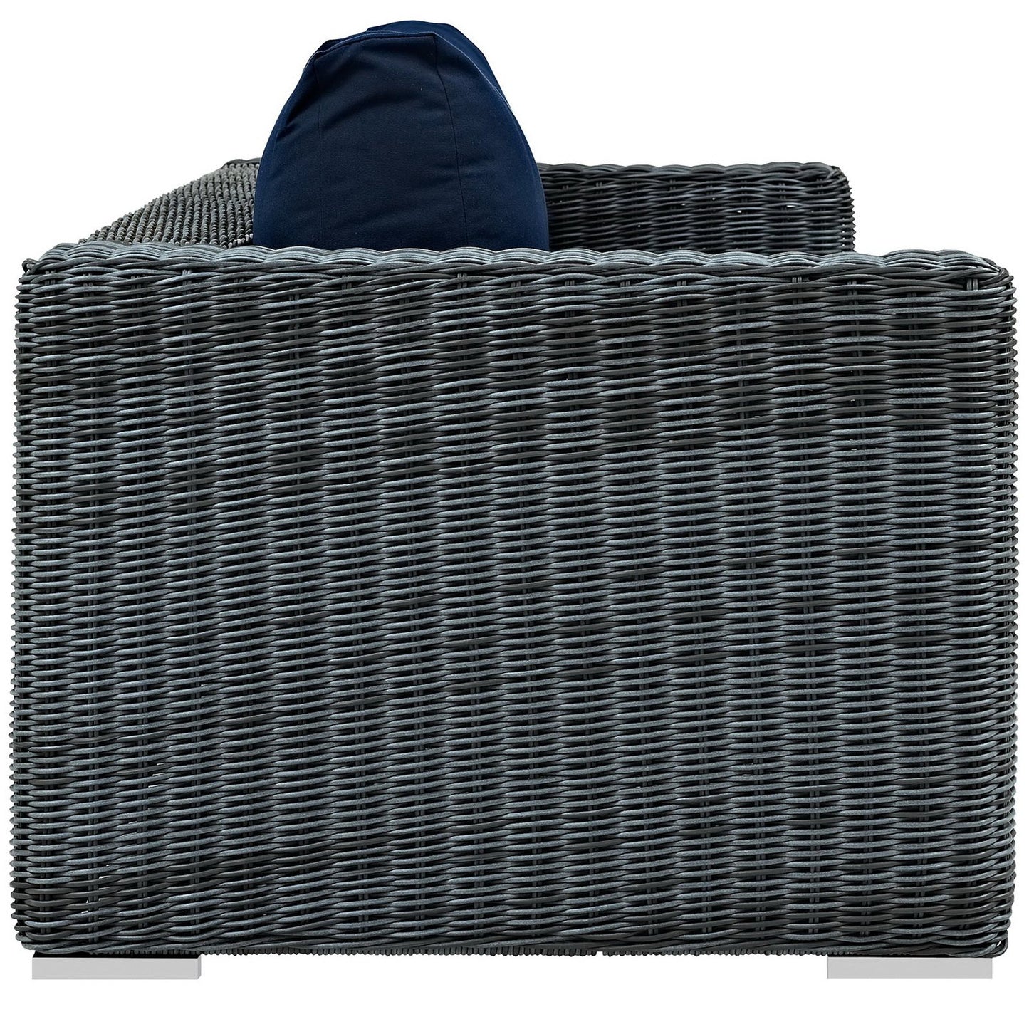 Modway - Summon Outdoor Patio Sunbrella? Sofa by Modway  Outdoor Furniture Sofa Sectionals Blue - EEI-1874-GRY-NAV