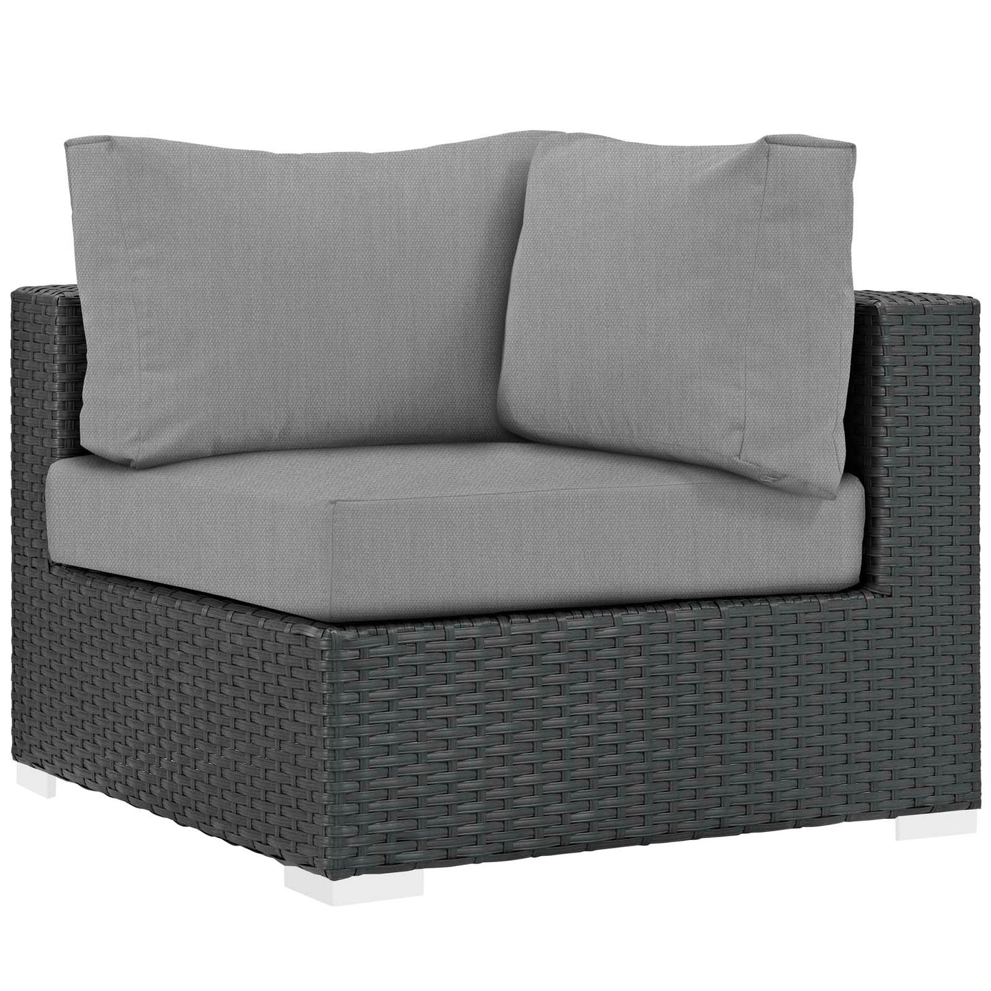Modway Outlet Sojourn 7 Piece Outdoor Patio Sunbrella? Sectional Set by Modway  Outdoor Furniture Furniture Canvas Gray - EEI-1883-CHC-GRY-SET
