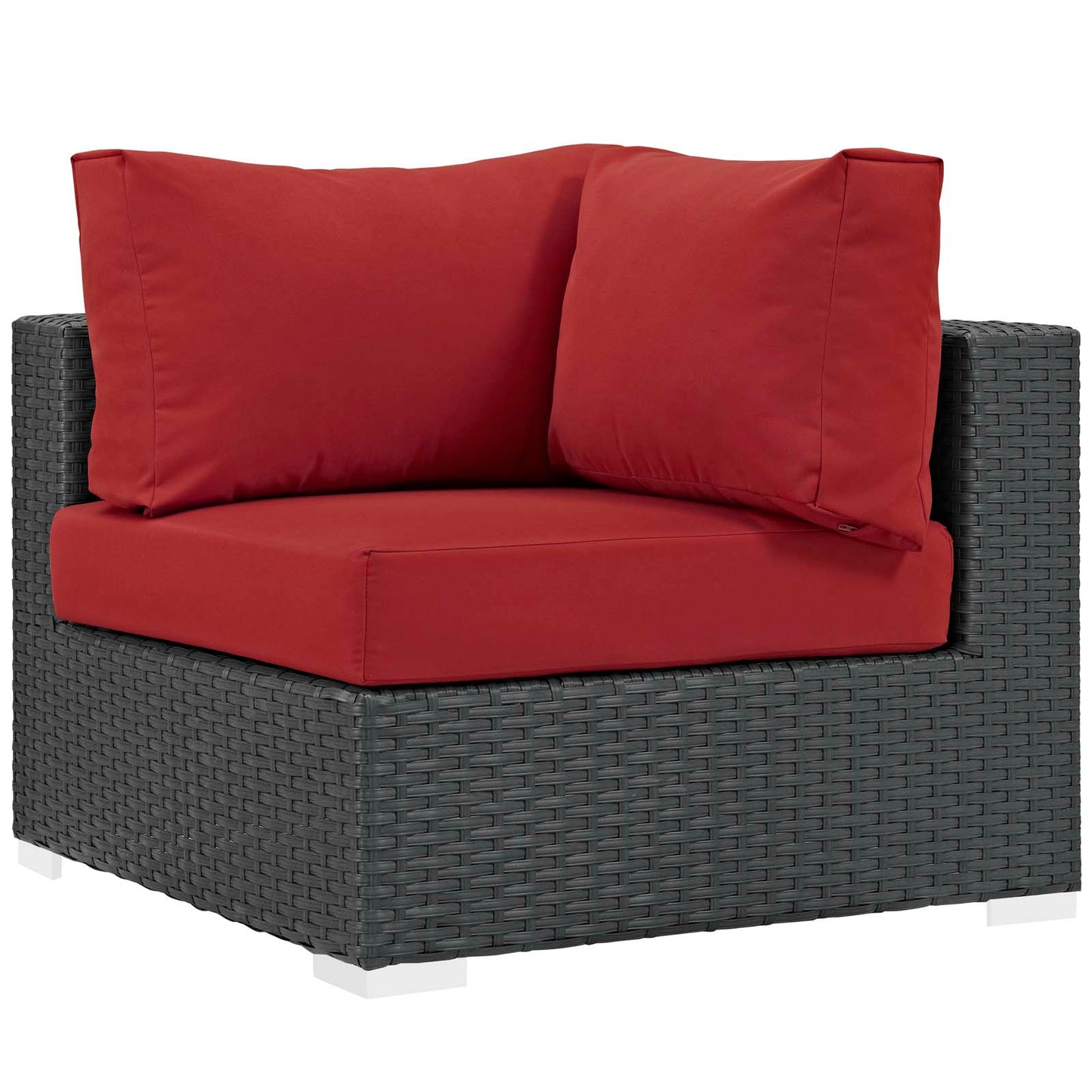 Modway Outlet Sojourn 5 Piece Outdoor Patio Sunbrella? Sectional Set by Modway  Outdoor Furniture Furniture Canvas Red - EEI-1890-CHC-RED-SET