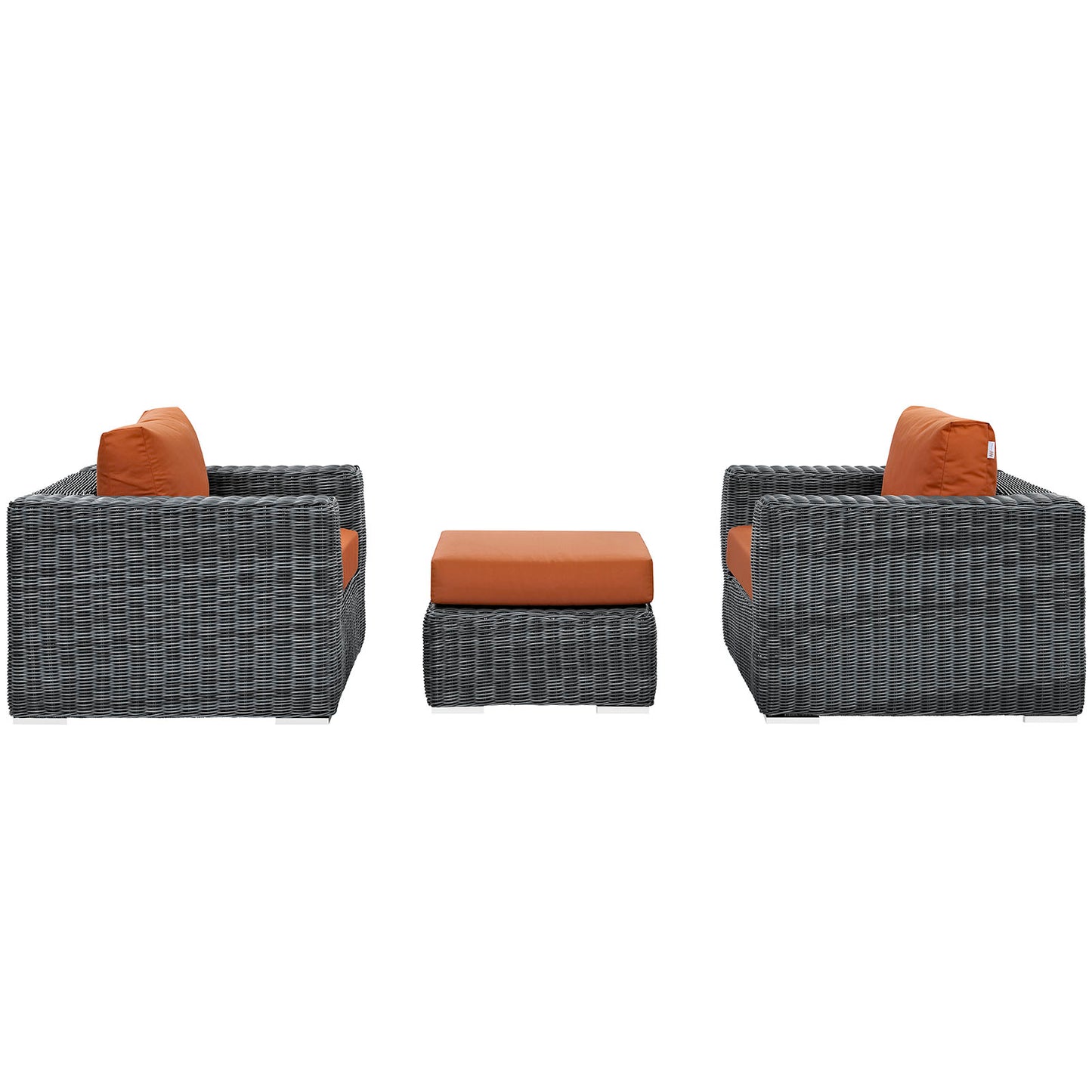 Modway Outlet Summon 3 Piece Outdoor Patio Sunbrella? Sectional Set by Modway  Outdoor Furniture Furniture Canvas Tuscan - EEI-1905-GRY-TUS-SET