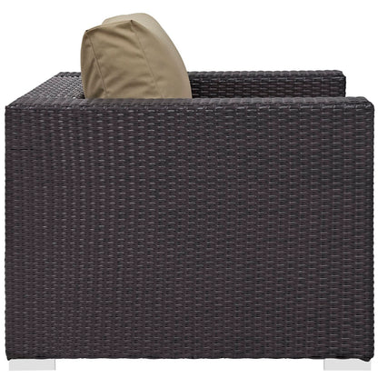 Modway - Convene Outdoor Patio Armchair by Modway  Outdoor Furniture Sofa Sectionals Brown - EEI-1906-EXP-MOC