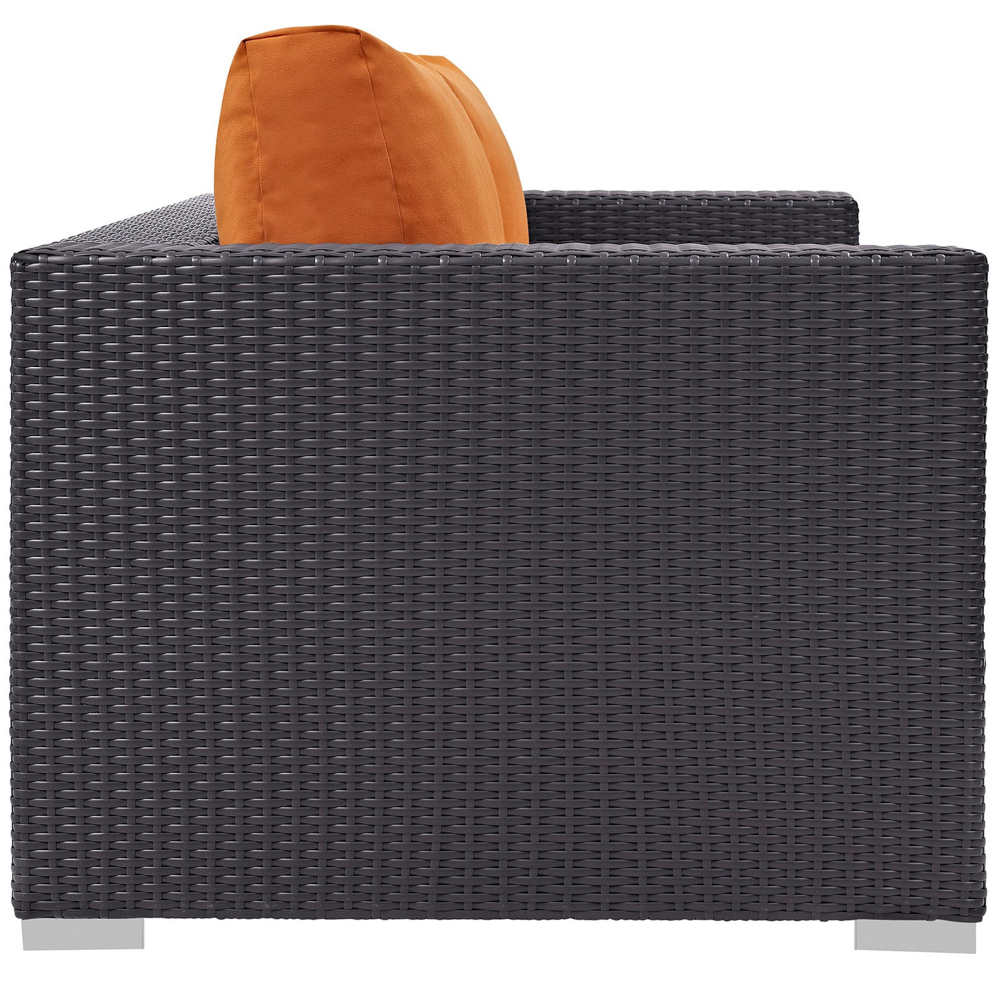 Modway Outlet Convene Outdoor Patio Loveseat by Modway  Outdoor Furniture Furniture Espresso Orange - EEI-1907-EXP-ORA