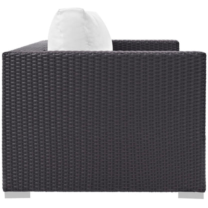 Modway - Convene Outdoor Patio Loveseat by Modway  Outdoor Furniture Sofa Sectionals White - EEI-1907-EXP-WHI