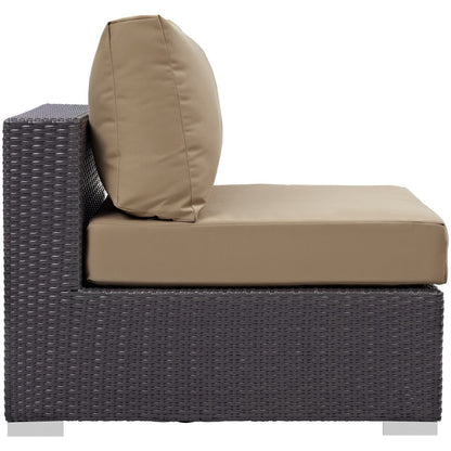 Modway - Convene Outdoor Patio Armless by Modway  Outdoor Furniture Sofa Sectionals Brown - EEI-1910-EXP-MOC