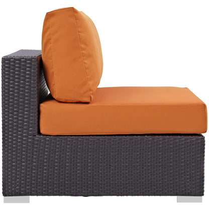 Modway Outlet Convene Outdoor Patio Armless by Modway  Outdoor Furniture Furniture Espresso Orange - EEI-1910-EXP-ORA