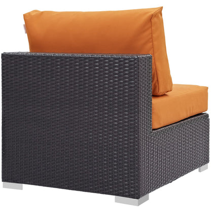 Modway Outlet Convene Outdoor Patio Armless by Modway  Outdoor Furniture Furniture Espresso Orange - EEI-1910-EXP-ORA