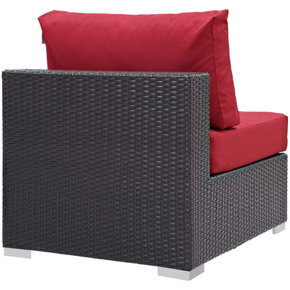 Modway Outlet Convene Outdoor Patio Armless by Modway  Outdoor Furniture Furniture Espresso Red - EEI-1910-EXP-RED