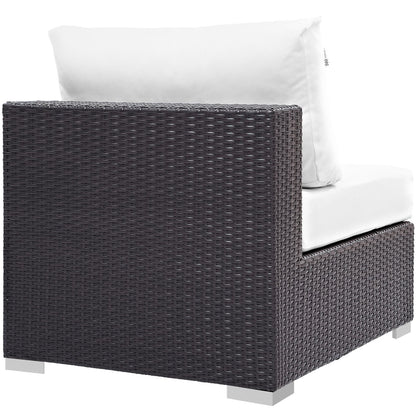 Modway - Convene Outdoor Patio Armless by Modway  Outdoor Furniture Sofa Sectionals White - EEI-1910-EXP-WHI