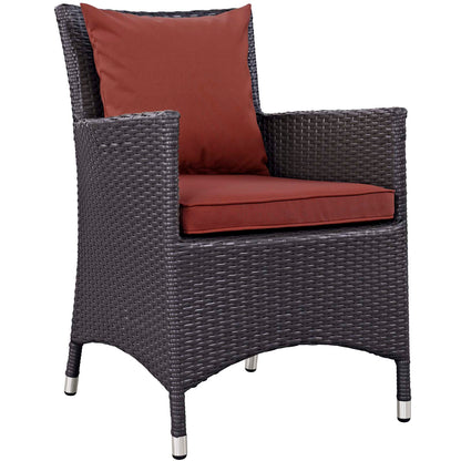 Modway Outlet Convene Dining Outdoor Patio Armchair by Modway  Outdoor Furniture Furniture Espresso Curant - EEI-1913-EXP-CUR
