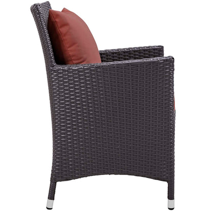 Modway Outlet Convene Dining Outdoor Patio Armchair by Modway  Outdoor Furniture Furniture Espresso Curant - EEI-1913-EXP-CUR