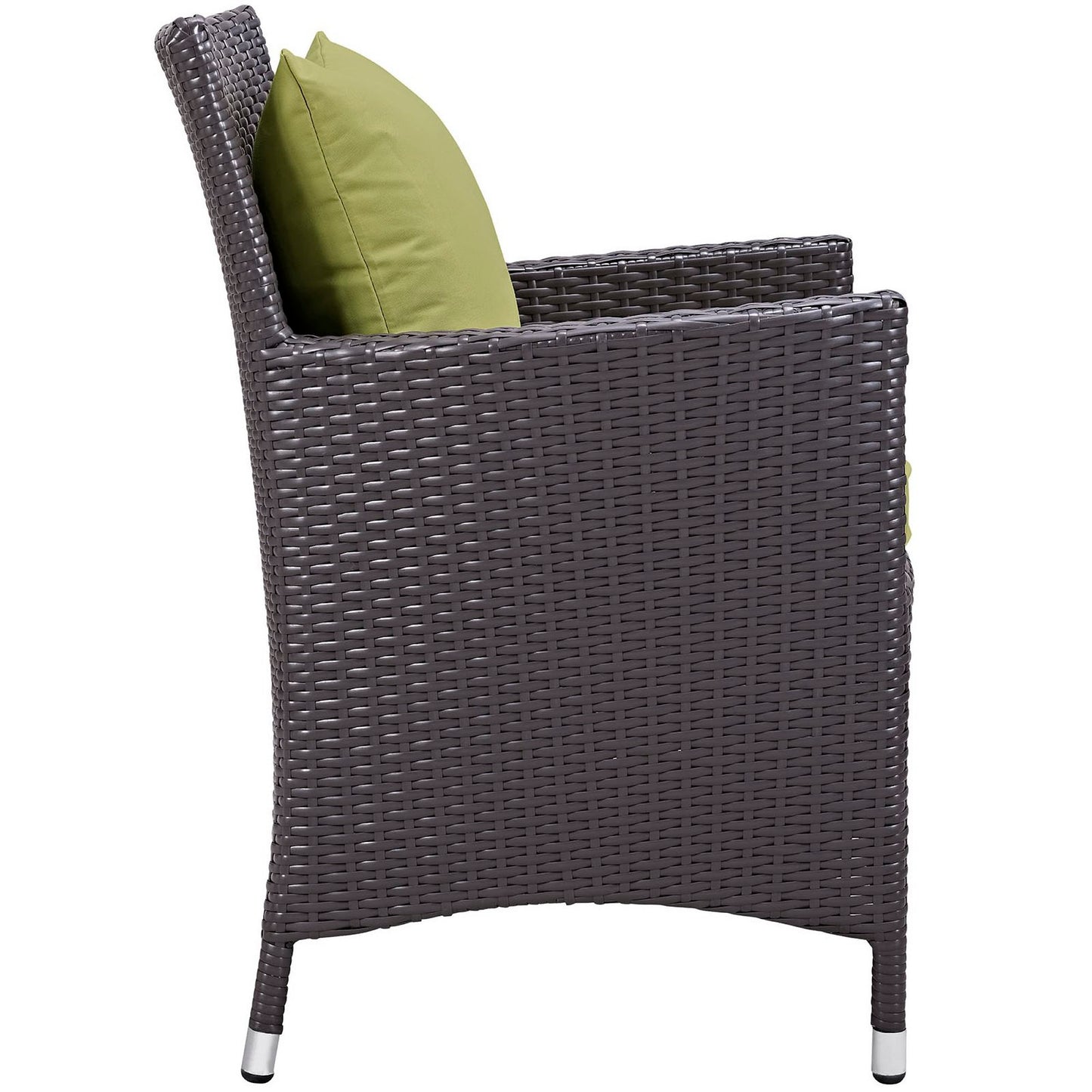 Modway Outlet Convene Dining Outdoor Patio Armchair by Modway  Outdoor Furniture Furniture Espresso Peridot - EEI-1913-EXP-PER