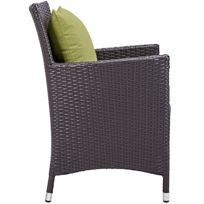 Modway Outlet Convene Dining Outdoor Patio Armchair by Modway  Outdoor Furniture Furniture Espresso Peridot - EEI-1913-EXP-PER