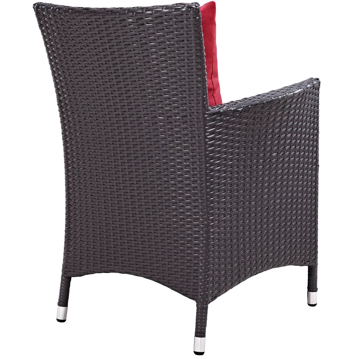 Modway Outlet Convene Dining Outdoor Patio Armchair by Modway  Outdoor Furniture Furniture Espresso Red - EEI-1913-EXP-RED