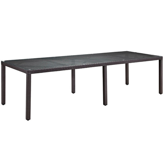 Modway Outlet Convene 114" Outdoor Patio Dining Table by Modway  Outdoor Furniture Furniture Espresso - EEI-1921-EXP